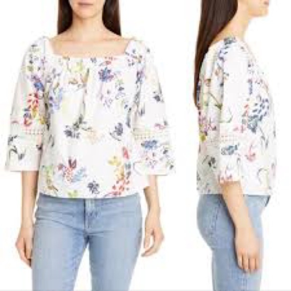 Tanya Taylor Stassi Floral Top size 6 but would fit up to size 10 - Picture 2 of 11